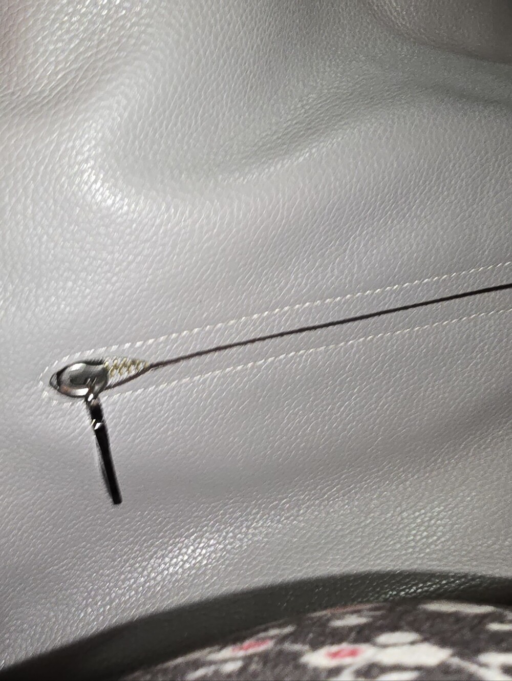 Coach Gray Pebbled Leather Shoulder Bag with Card Case - Picture 8 of 13